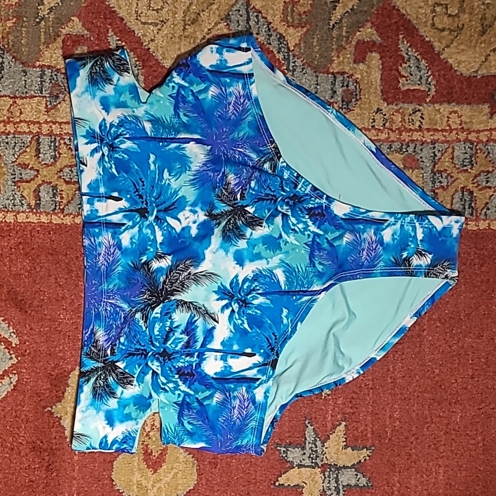 NWT FOREVER 21 PLUS SIZE TURQUOISE BLUE BIKINI - Picture 7 of 8